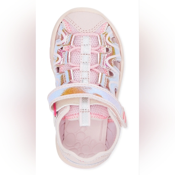 Size 12 - Wonder Nation Girl's Closed Toe Pink Sandals - Picture 5 of 8